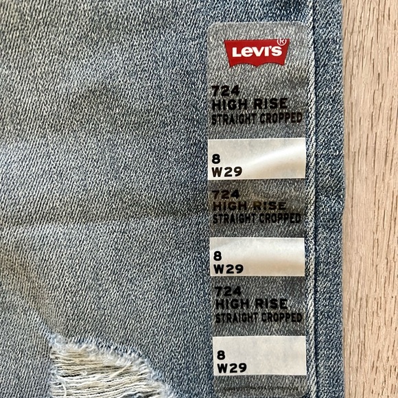 ✨NWT✨ Levi's Women's 724 High Rise Straight Crop Jeans - Picture 12 of 13